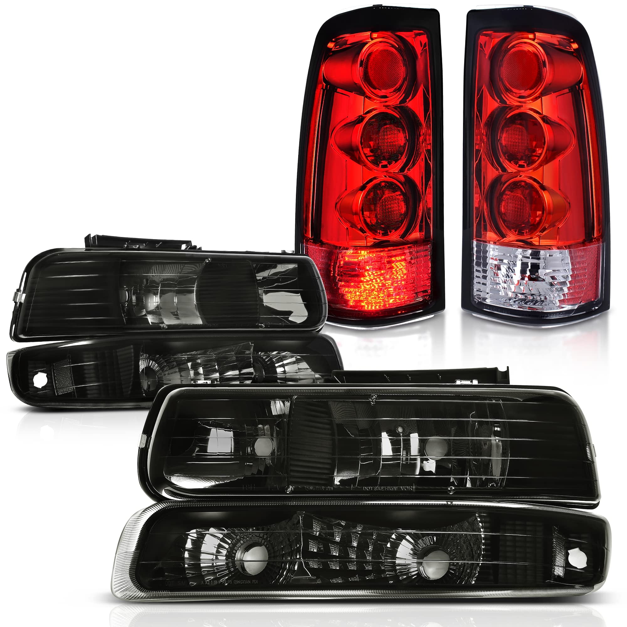 RVNI Rear Brake Tail Lights For 1999-2002 Chevy Silverado GMC Sierra 1500 2500 3500