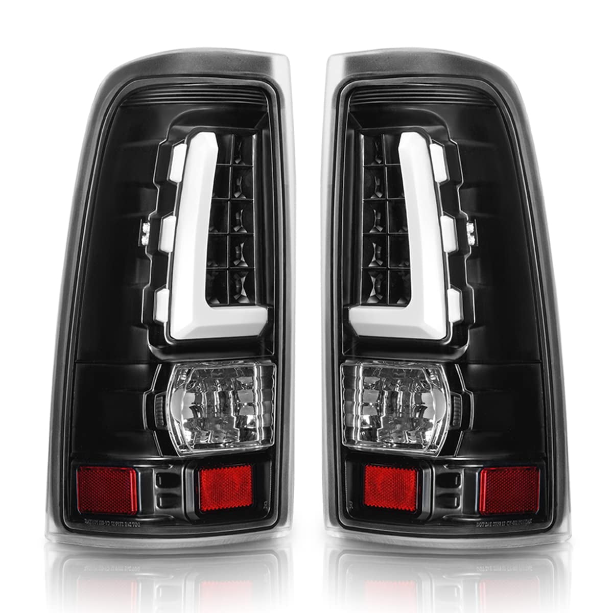 RVNI Rear LED Tube Tail Lights for 1999-2006 Chevy Silverado 99-02 GMC Sierra 1500