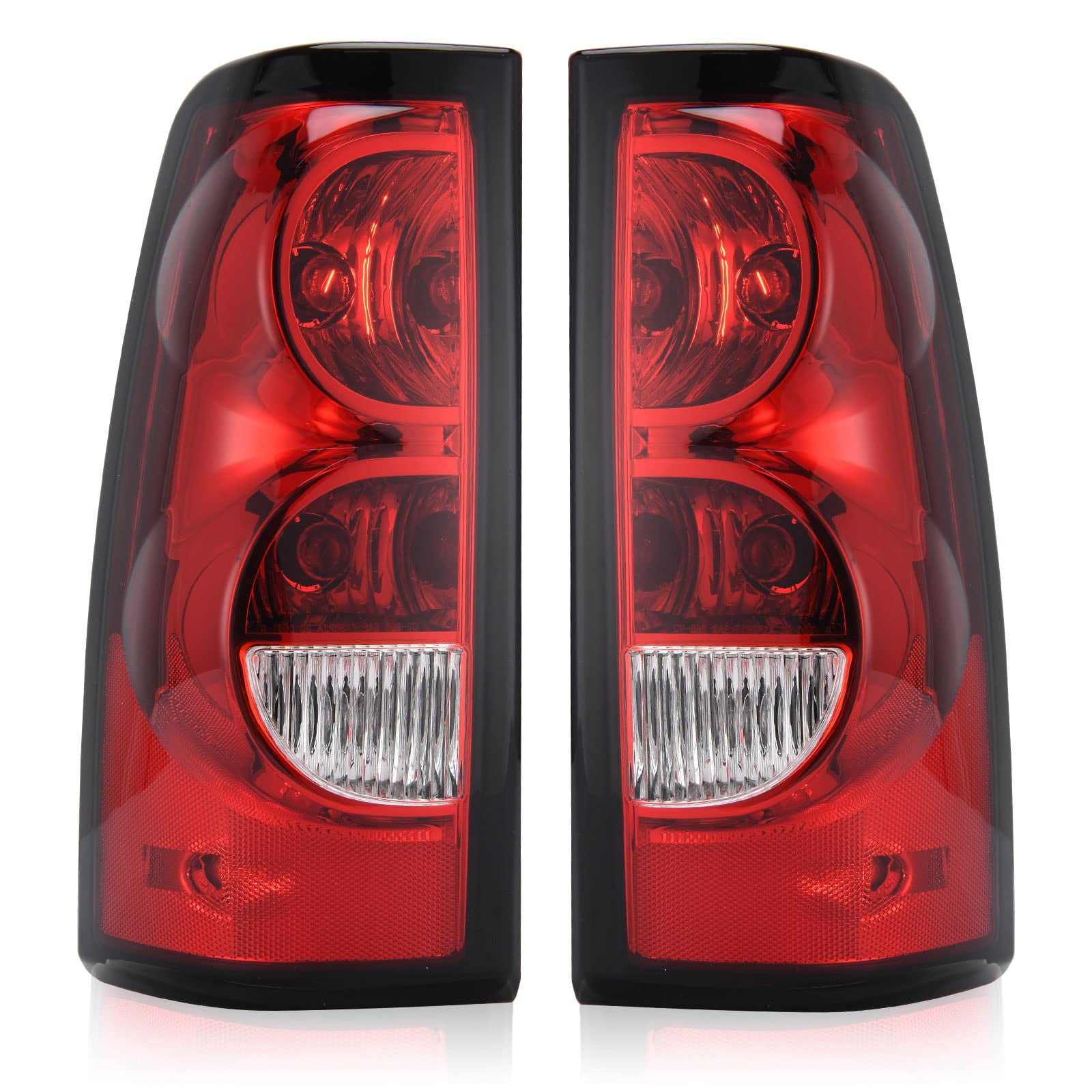 RVNI Red Tail Lights For 2003 - 2006 Chevy Silverado 1500 2500 3500 HD Brake Lamps