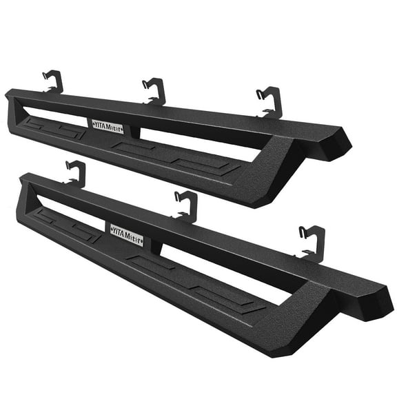 RVNI Running Board for 2007-2018 Silverado Double Cab/07-19 Silverado Sierra 2500HD/3500HD 4" Drop Side Step Bars