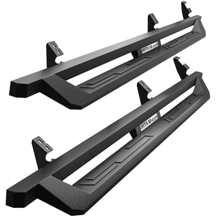 RVNI Running Board for 2007-2021 Toyota Tundra Double Cab Steel Off-Road Drop Side Steps Powder Coated Nerf Bars Black