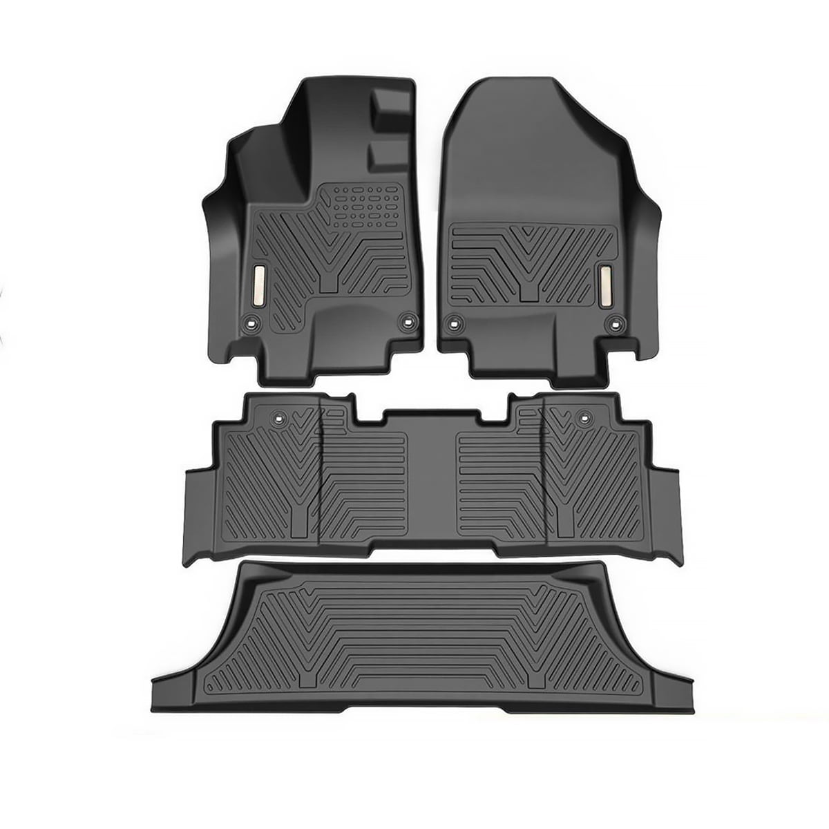 RVNI TPE Rubber 1st & 2nd & 3rd Row for 15 16 17 18 19 20 21 2022 Ford Edge Floor Mats Set,All-Weather Protection