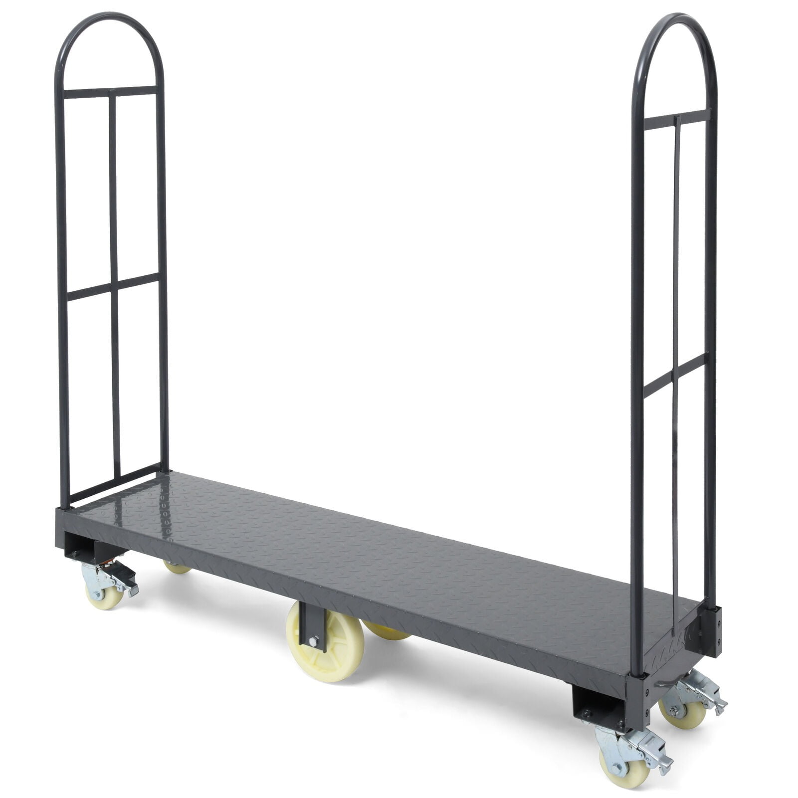 RVNI Thick Steel Deck 2000 Narrow Aisle U-Boat Platform Cart Truck with Wheels