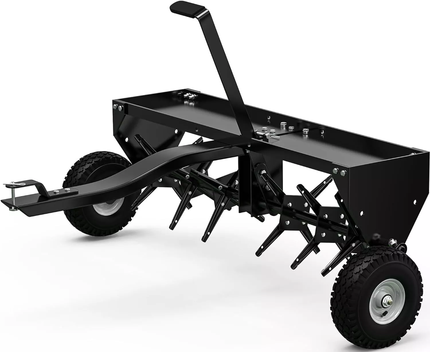RVNI Tow Plug Lawn Aerator Lawn Spike Aerator Lawn& Garden Steel Heavy Duty 48" 122CM