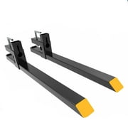 RVNI Tractor Attachment 4000lbs 60 Tractor Clamp On Pallet Forks For Skid Steer Loader Bucket Fork Universal Heavy Duty