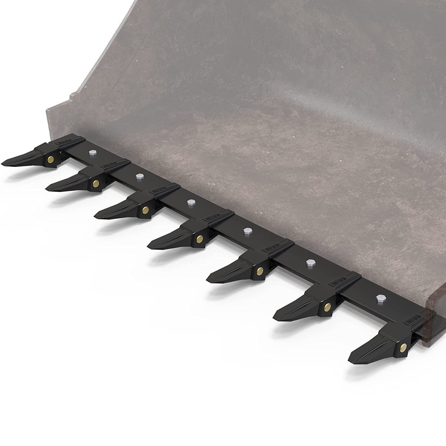 RVNI Tractor Attachments 48" Bucket Tooth Kit for Loader Tractor Bolt on Design for Bucket Protection