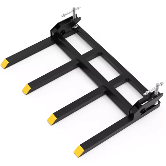 RVNI Universal 42 inch Clamp on Heavy Debris Fork for Tractor Skid Steer Buckets 2500lbs 48" Bucket