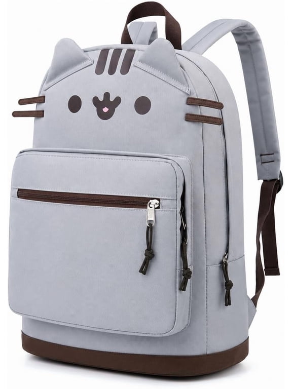 Cute Cat Ear Backpack for Women, Lightweight Kawaii Travel Daypack with Multi Pockets, Casual School Backpack , 12L Nylon Bag for Commute