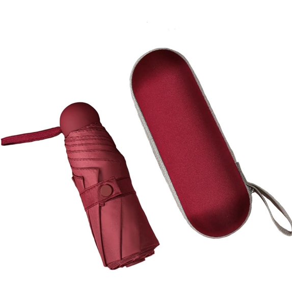 RVOV Ultralight Compact Mini Umbrella with Case, Portable Travel Umbrella for Purse Backpack, Manual Open Close, Rain & Sun Protection for Women Men Kids