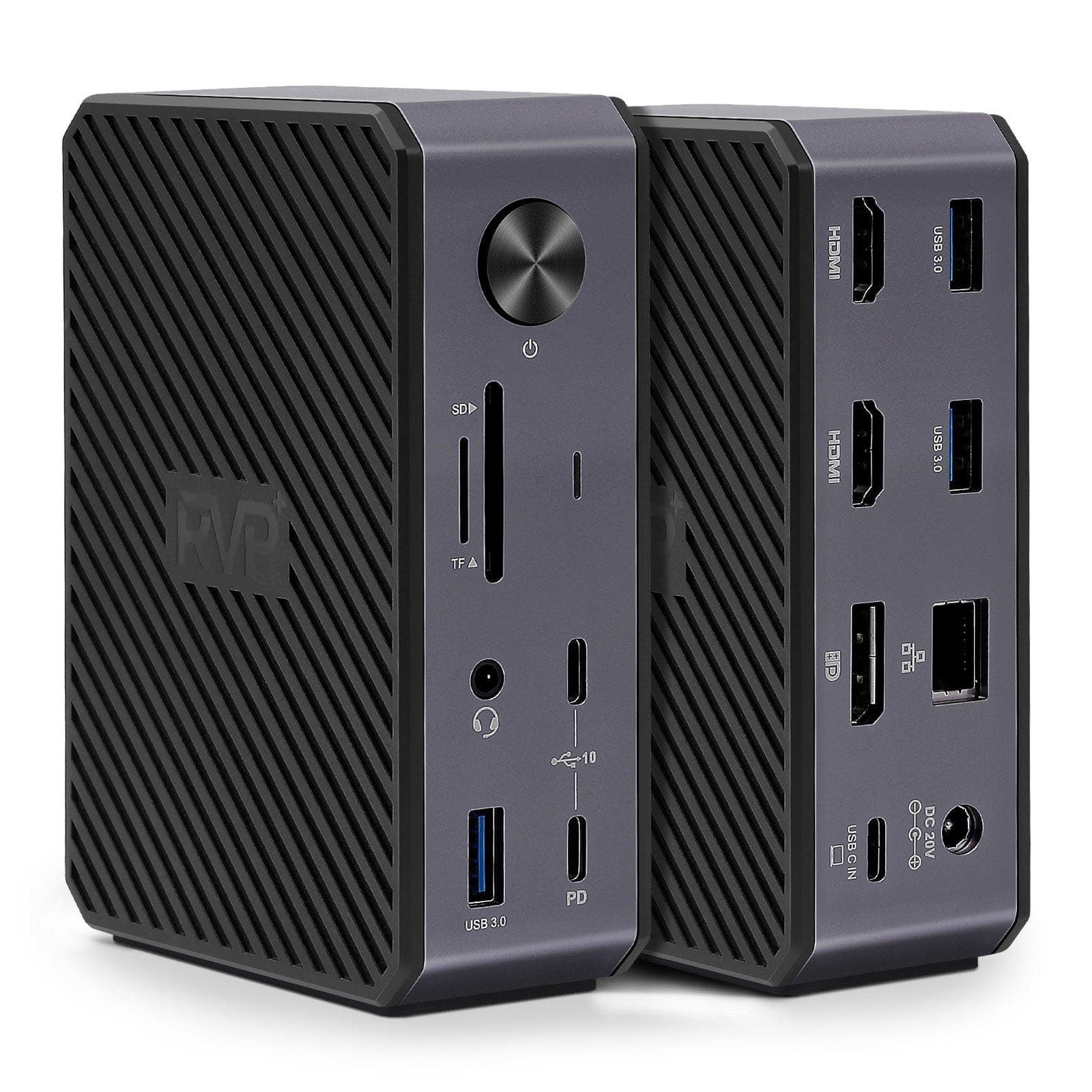 Plugable 12in1 USB C Docking Station Triple Monitor, Triple 4K