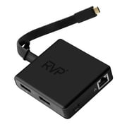 RVP+ Docking Station Dual Monitor, 100W Laptop-Charging, DisplayPort Multi-Stream Transport MST, Ethernet, Compatible with Thunderbolt 3 Laptop RVP-601-W