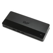 RVP+ Dual Display USB-C Hub Dock - Dual 4K DisplayPort, 2x USB 2.0, Gigabit Ethernet, 100W Charging, Thunderbolt 4 - Black RVP-022818-W