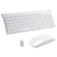 thumbnail image 1 of RVP+ Wireless Keyboard and Mouse Ultra Slim Combo, 2.4GHz Cordless USB Mouse and Keyboard PC Laptop Computer - White (RVP-KM100-W), 1 of 8