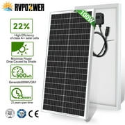 RVPOZWER 100W Solar Panel 12V Portable Monocrystalline Module Solar Panels for Home Shed RV