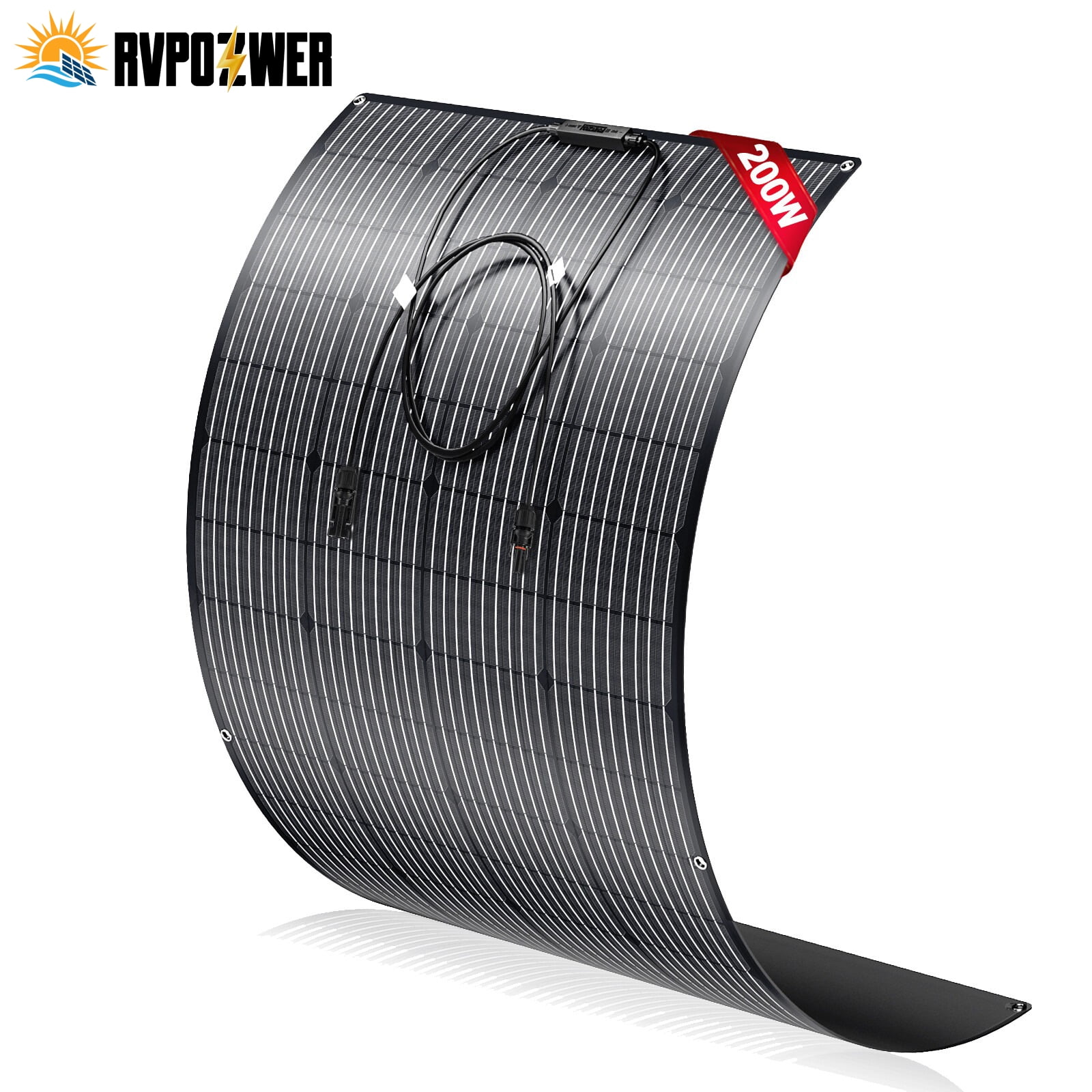 RVPOZWER 12V 200W Portable Flexible Solar Panel Mono Power RV Camping Home Boat Off-Grid