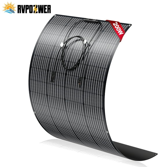 RVPOZWER 12V 200W Portable Flexible Solar Panel Mono Power RV Camping Home Boat Off-Grid