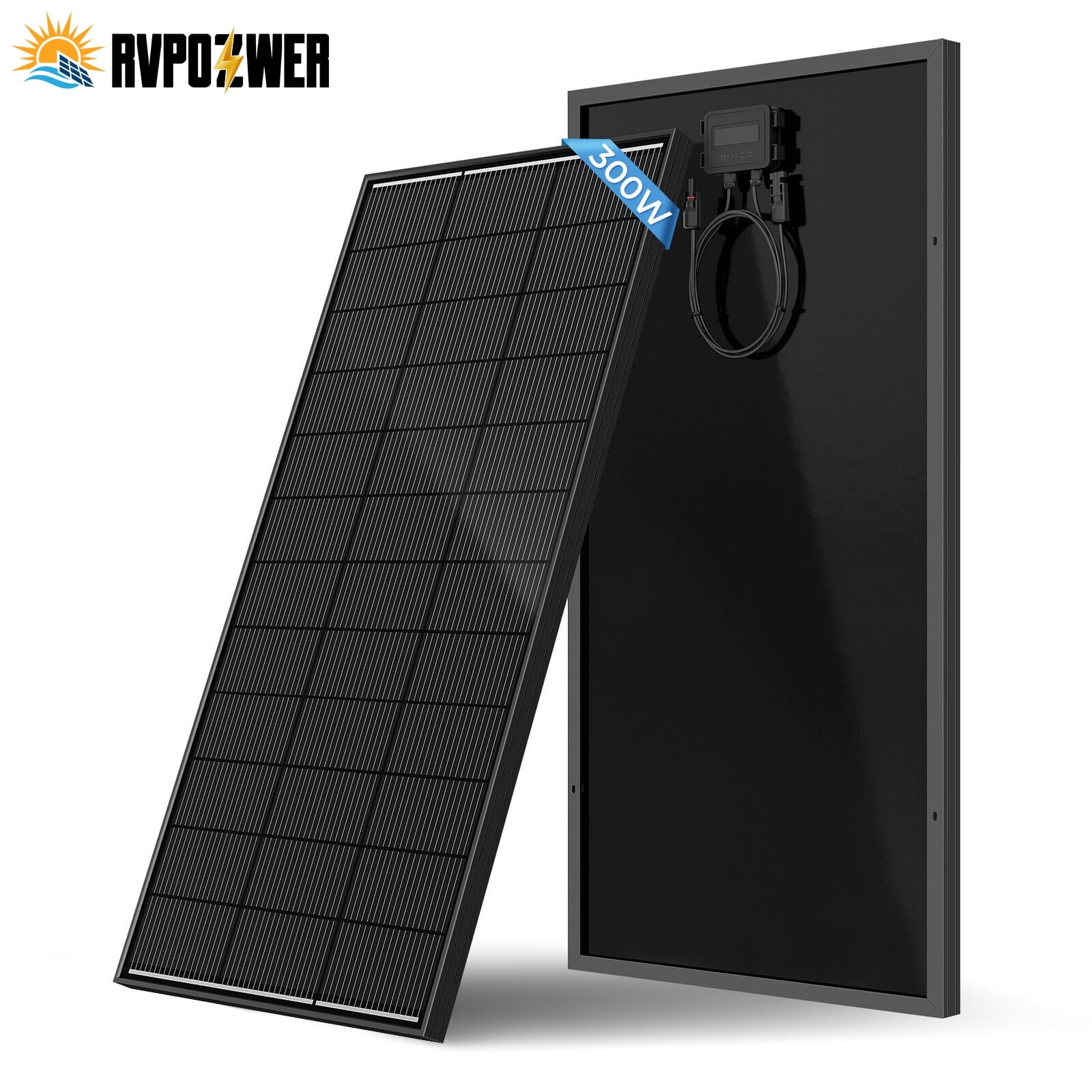 RVPOZWER 12V 300W Monocrystalline Solar Panel Off-Grid Battery Power RV Home Boat Camping