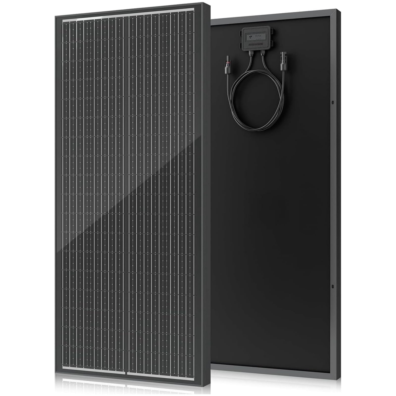 RVPOZWER 12v 100 watt solar panel monocrystalline Charging Off-Grid RV Camping Home Boat, Black