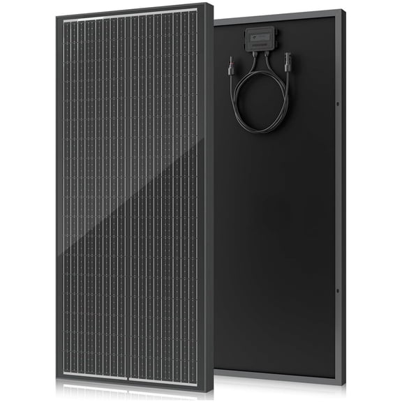 RVPOZWER 12v 100 watt solar panel monocrystalline Charging Off-Grid RV Camping Home Boat, Black
