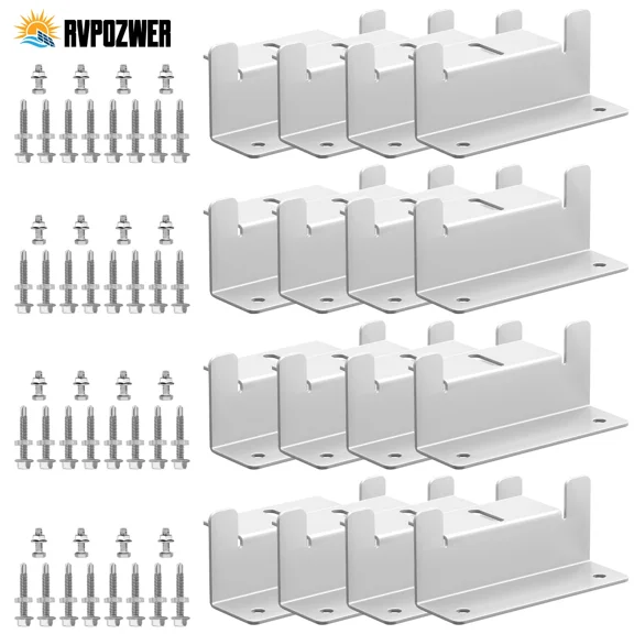 RVPOZWER Solar Panel Z Bracket Mounting Mounts Aluminum