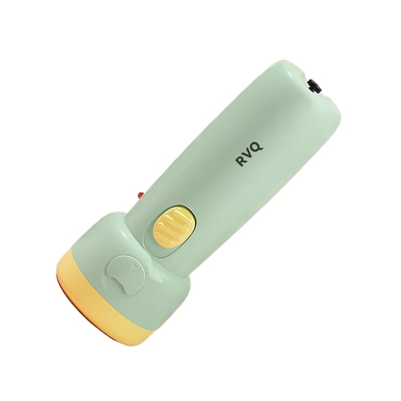 RVQ Flashlights, Plastic Torch Use for Emergencies, Camping, Outdoor with Lanyard 3AAA Battery Included, Green
