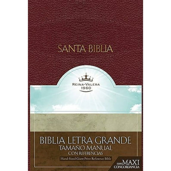 RVR 1960 Biblia Letra Granda Tamao Manual con Referencias, borgoa imitacin piel (Hardcover)