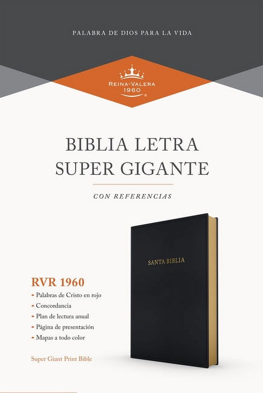 RVR 1960 Biblia letra súper gigante, negro imitación piel (Hardcover) 
