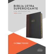 Rvr 1960 Biblia Letra Supergigante, Negro Con Caf  S mil Piel, Con  ndice Con Referencias. Nueva Tipograf a, Hardcover