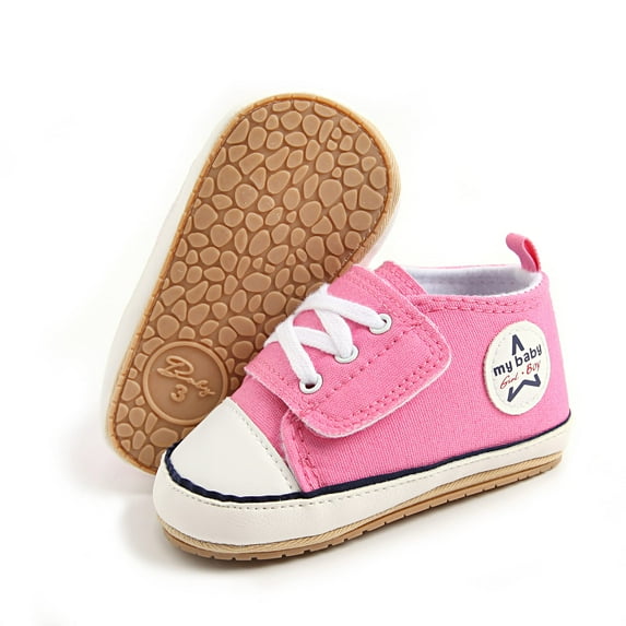 RVROVIC Baby Infant Shoes Canvas Soft Anti-Slip Sneakers 0-18M
