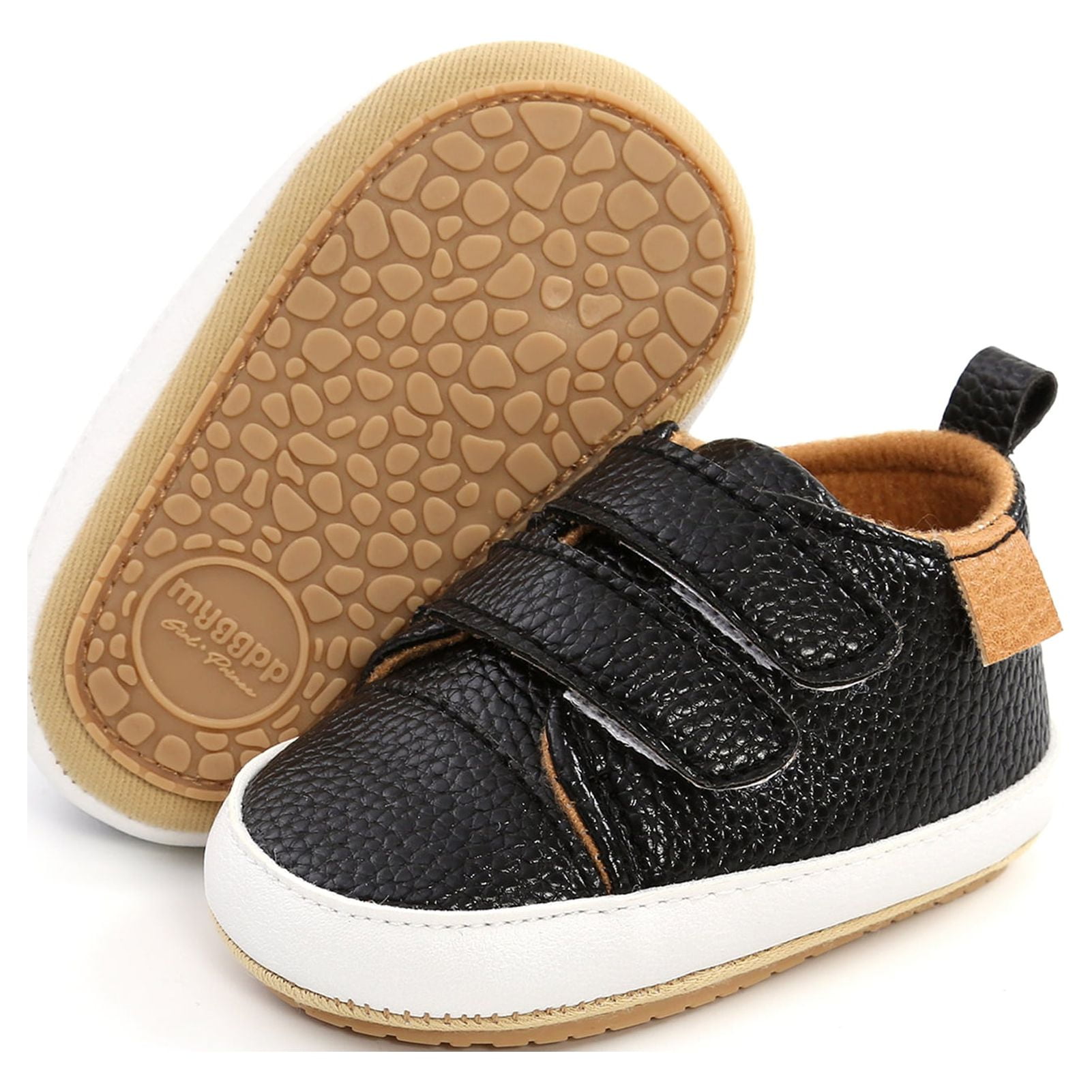 RVROVIC Baby Soft Sole Sneakers – Anti-Slip Toddler First Walkers In PU Leather (Sizes 0-18 Months)
