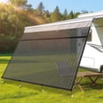 thumbnail image 1 of RV Awning Shade Screen 8'x13'3" for 14' Awning, 7.9oz Heavy-Duty Micro-Mesh Blocks UV & Vision, Reinforced Stitching & Rust-Proof Grommets, with Full Mounting Kit, 1 of 8