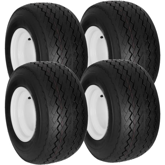 RVpunk 18X8.50-8 Golf Cart Tire and Wheel Assemly 4 Lug 4" Center 18 x 8.5 x 8 18-850-8 Golf Cart Tires On Rims Set 4