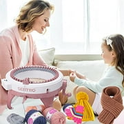 RVtiooy SENTRO Knitting Machine, Knitting Machine 48 Needles with Row Counter, Double Knitting Looms & Boards Kits, Smart Weaving Loom Knitting for Adults or Kids (with Wool)