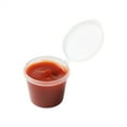 thumbnail image 1 of RW Base 1 oz Clear Plastic Portion Cup - with Hinged Lid - 1 1/2" x 1 1/2" x 1 1/4" - 2000 count box - Restaurantware, 1 of 3