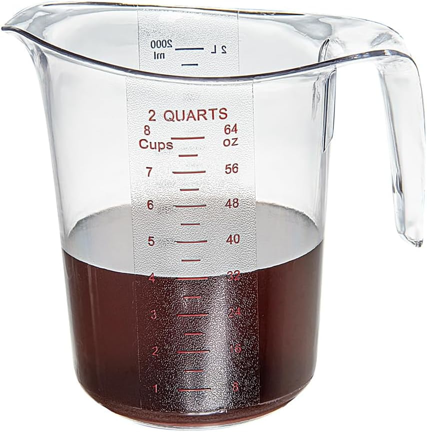RW Base 2 Quart Measuring Jar 1 Durable Measuring Beaker - Metric And ...