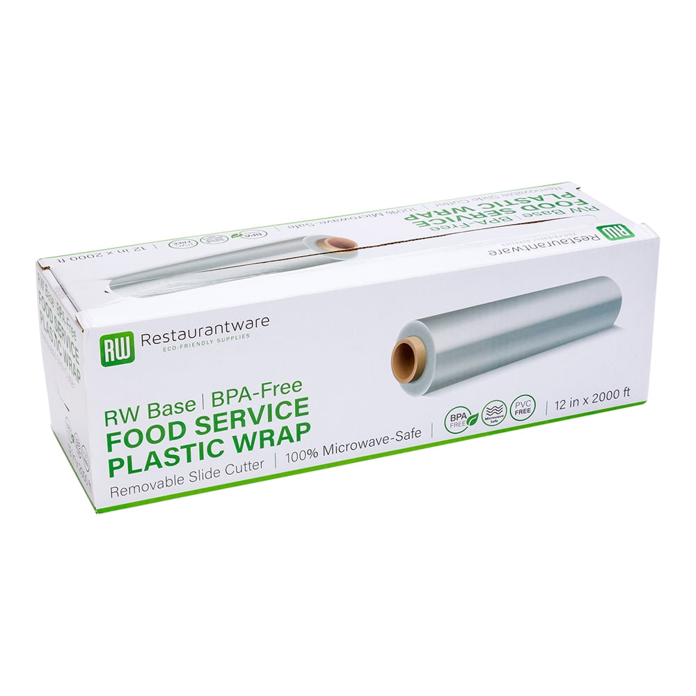 RW Base Clear Plastic Foodservice Food Wrap - BPA-Free, Microwave-Safe -  12 x 2000' - 1 count box