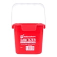 thumbnail image 1 of RW Clean 3 Qt Square Red Plastic Sanitizing Bucket - with Stainless Steel Handle - 7" x 6 3/4" x 6" - 10 count box - Restaurantware, 1 of 3