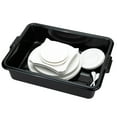 thumbnail image 1 of Restaurantware-TUB ONLY: RW Clean 21.25 Inch x 15.7 Inch Bus Tubs, 12 Regular Bus Boxes - Lids Sold Separately, With Handles, Black Plastic Restaurant Tubs, Heavy-Duty, For Kitchen Organization, 1 of 10