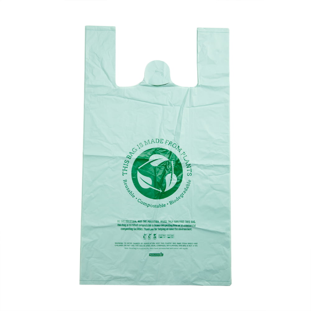 Compostable Pla Shopping Bags Biodegradable, Handle Bags, Portable Bag,  100% Compost Food Bags Eco-friendly, Europe Ok Compost - Expore China  Wholesale Kitchen Bag; Shopping Bag; Compostable Bag and Shopping Bag,  Portable Bag,
