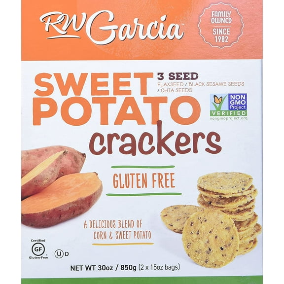 RW Garcia Gluten Free Sweet Potato Crackers 30 oz (220-02002)