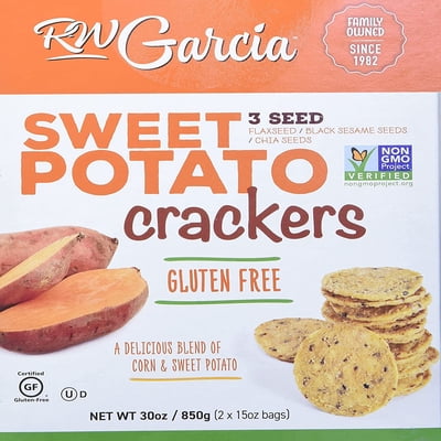 RW Garcia Gluten Free Sweet Potato Crackers 30 oz (220-02002)