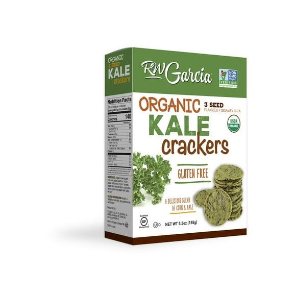 RW Garcia Kale & 3 Seed Crackers 5.5 oz (Pack of 6)
