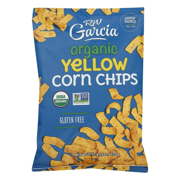 RW Garcia Organic Yellow Corn Chips 8.25 oz (Pack of 12)