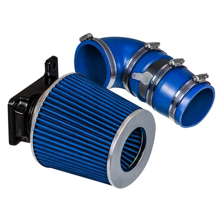 RW SERIES - MATTE BLACK PIPE BLUE - SHORT RAM INTAKE Compatible For 02-07 Mitsubishi Lancer 2.0L L4