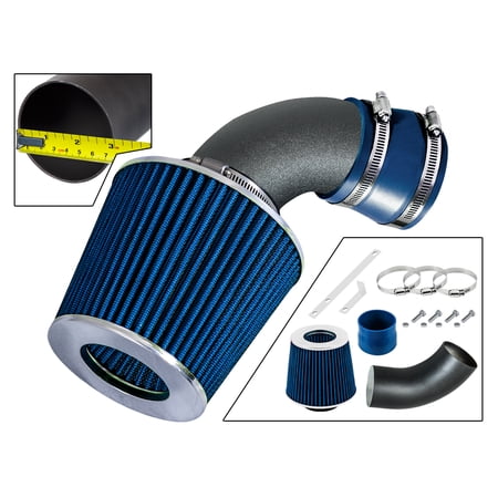 RTUNES RACING MATTE BLACK PIPE BLUE - SHORT RAM INTAKE Compatible For 91-97 Chevrolet/Geo Metro 1.0L L3 / 91-97 Chevrolet/