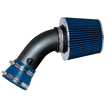 RTUNES RACING MATTE BLACK PIPE BLUE - SHORT RAM INTAKE Compatible For 93-03 BMW E32 E38 / E34 E39