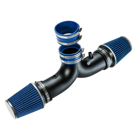 RW SERIES - MATTE BLACK PIPE BLUE - SHORT RAM INTAKE Compatible For 94-96 Chevy IMPALA SS/CAPRICE (2 FILTER)