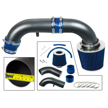 RTUNES RACING MATTE BLACK PIPE BLUE - SHORT RAM INTAKE Compatible For 95-00 DODGE STRATUS/CHRYSLER CIRRUS/PLYMOUTH BREEZE