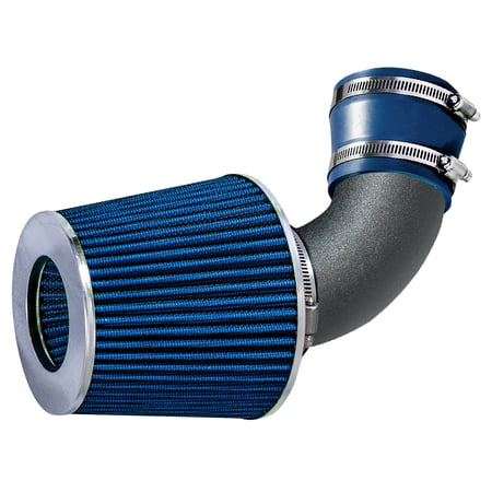 RTUNES RACING MATTE BLACK PIPE BLUE - SHORT RAM INTAKE Compatible For 97-00 528i / 01-03 525i / 01-03 530i