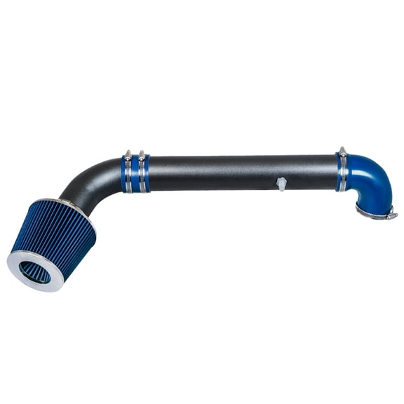 RTUNES RACING MATTE BLACK PIPE BLUE - SHORT RAM INTAKE Compatible For 97-06 Wrangler 2.5L L4 / 4.0L V6